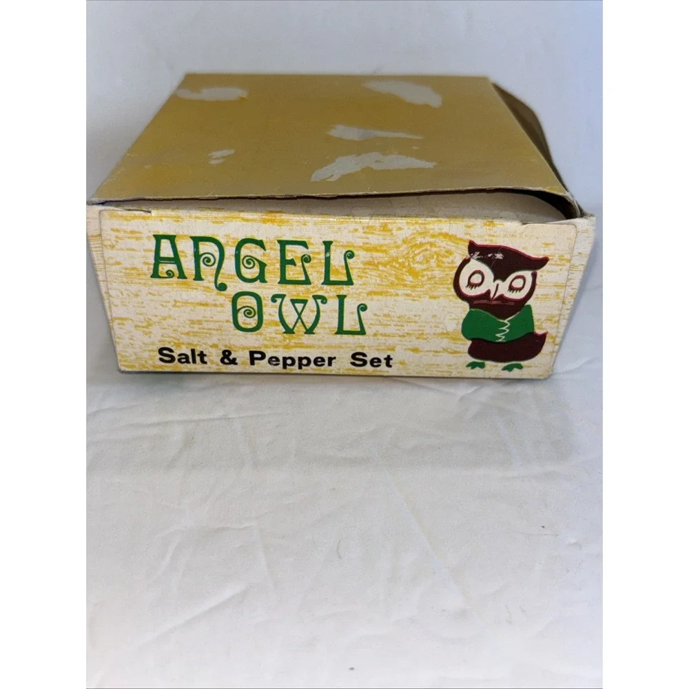 Vtg Angel Owl Salt & Pepper Shakers 3